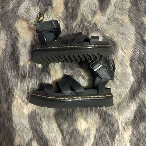 Doc Martens Black Leather Sandals